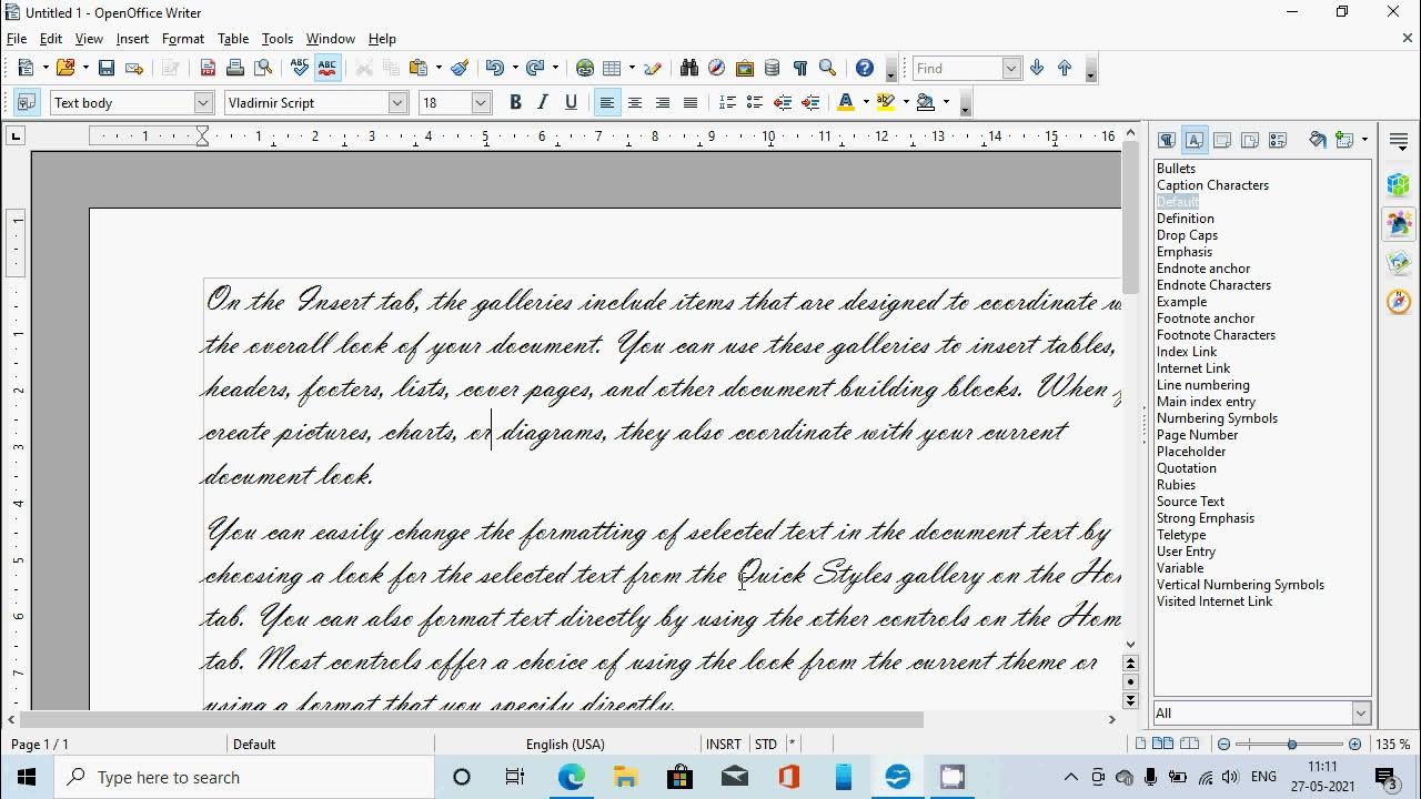 Using fill format mode in writer youtube