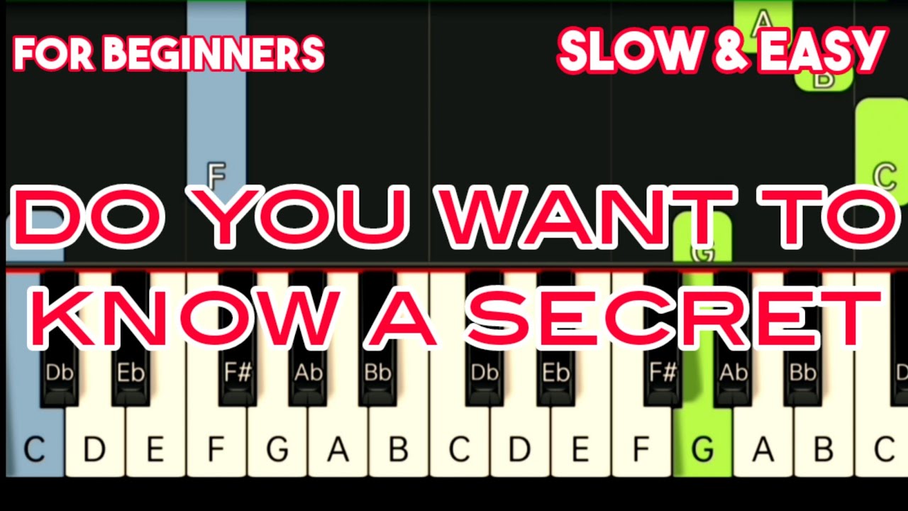 THE BEATLES - DO YOU WANT TO KNOW A SECRET | SLOW & EASY PIANO TUTORIAL ...