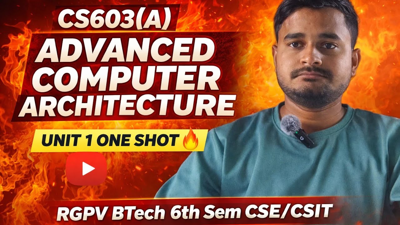 CS603(A) Advanced Computer Architecture Unit 1 One Shot 🔥 | RGPV BTech ...