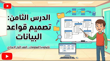 "شرح الدرس الثامن: تصميم قواعد البيانات | تكنولوجيا المعلومات للصف الأول الإعدادي"