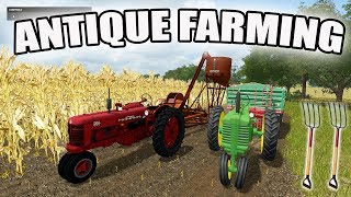 FARMING SIMULATOR 2017 | ANTIQUE FARMING | 2 ROW CORN PICKER + MODEL A screenshot 2