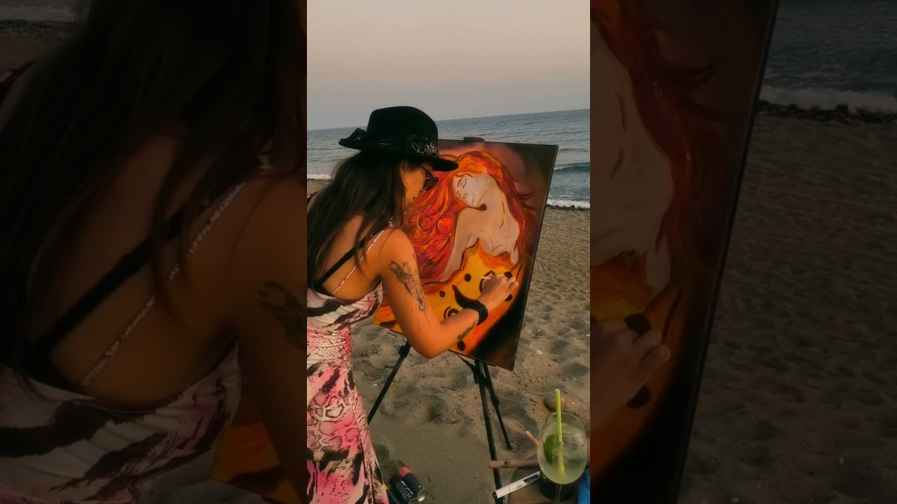 Live painting performance — contemporary art, emotion and color. Follow @dasantiart for more magic.