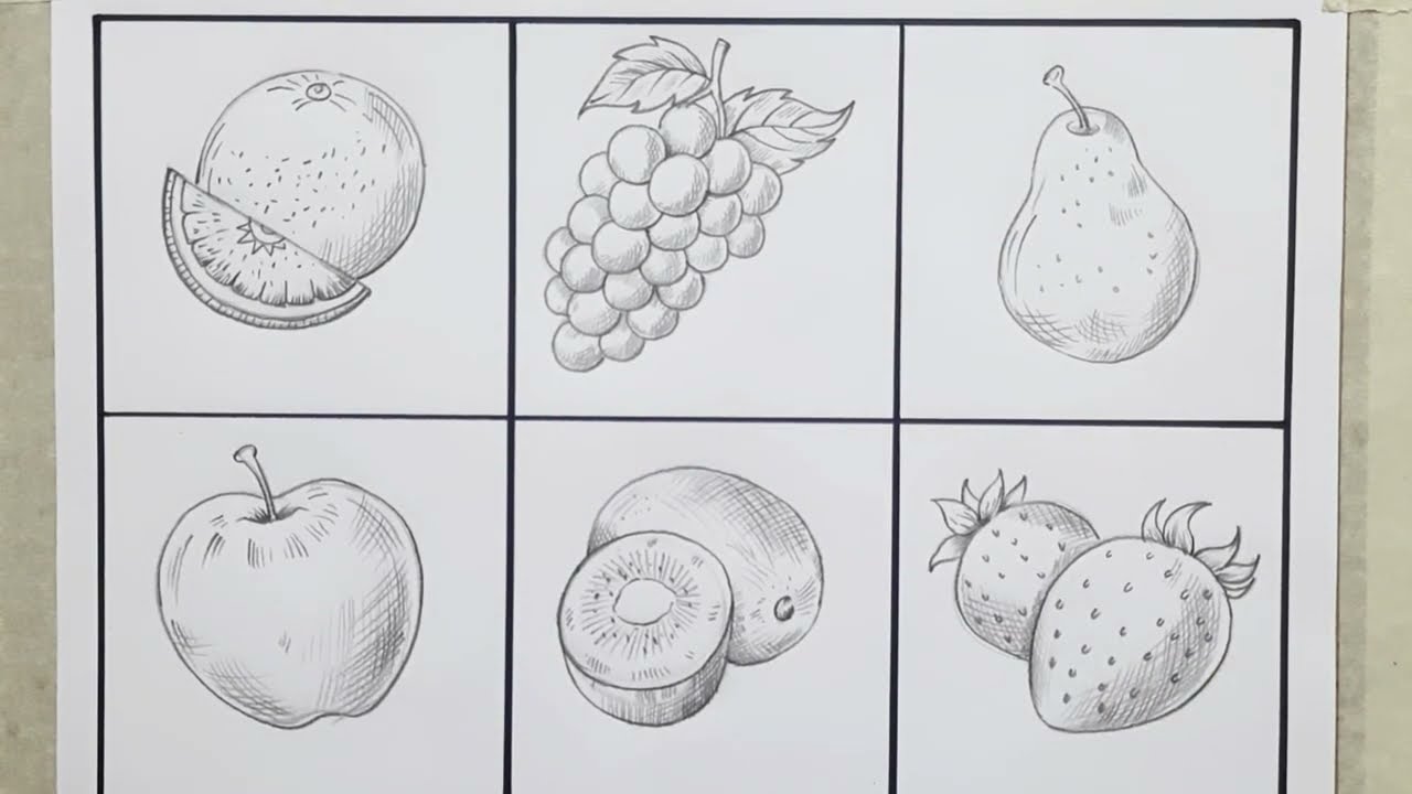 Fruits & Vegetables Drawing Project For Kids - Kids Art & Craft