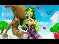 BABY SHE-HULK & BABY GROOT'S FIRST EVER KISS.... ( Fortnite Short )