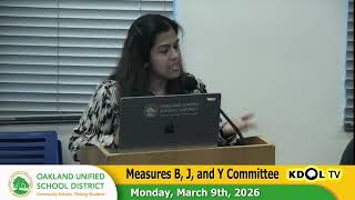 OUSD 2026-03-06 Citizen Bond Oversight Committee (CBOC) - Measures B, J and Y
