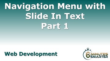 Navigation Menu with Slide In Text - Part 1