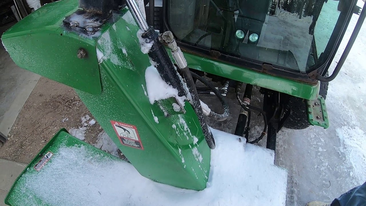 John Deere 60" snowblower adding hydraulic spout control YouTube