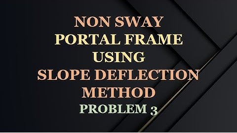 Slope deflection method for non sway portal frame with point load and UDL