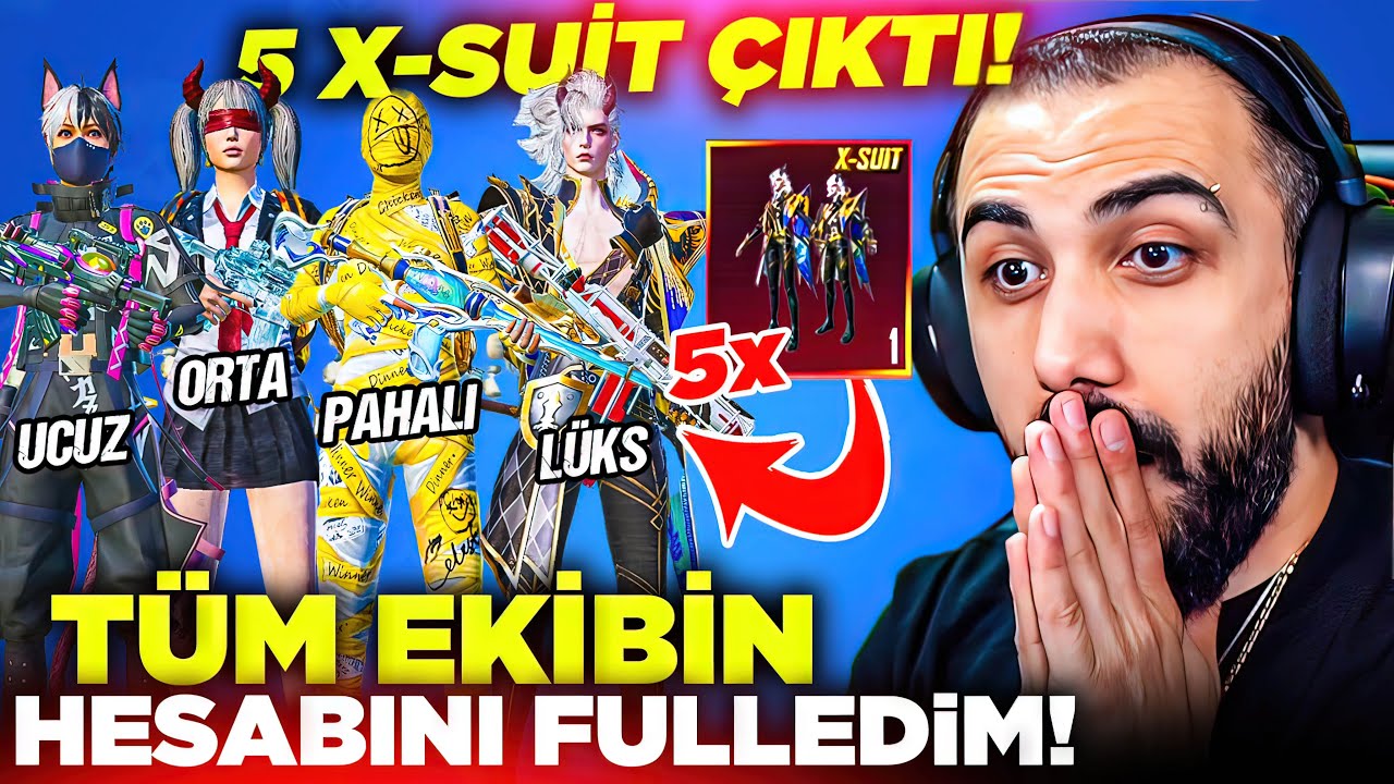 TÜM EKİBE X-SUİT'İ ÇIKARTIP HESAPLARINI FULLEDİM!! TEK 10'LUDA HER ŞEYİ ÇIKARTTIK 😱 | PUBG MOBILE