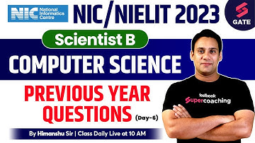 NIC Scientist B Previous Year Question Paper | Computer Science | NIC Recruitment 2023| Himanshu Sir