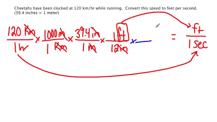Convert speed in km/hr to ft/sec