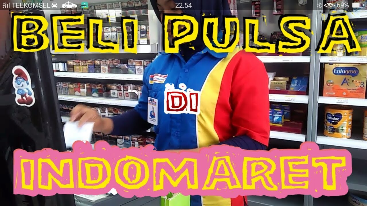 Tutorial cara membeli voucher pulsa handphone di mesin i-Kios Indomaret.. 