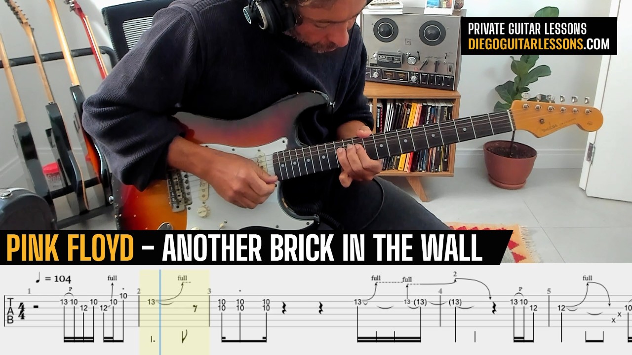 Pink Floyd — Another Brick in the Wall Guitar Solo + TAB | Diego Fonseca