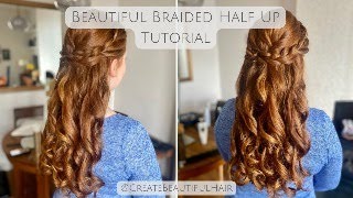 Dreamy Quick Braided Half Up With Soft Waves - Working with Long, Thick Hair!
