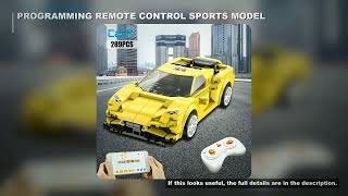 Cada City APP Programming Remote Control Sports Car Model Building Blocks RC Racing Car Bricks Gifts
