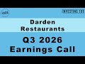 Darden Restaurants Q3 2026 Earnings Call