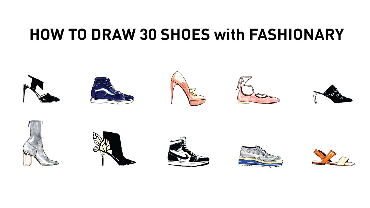 fashion sketch shoes