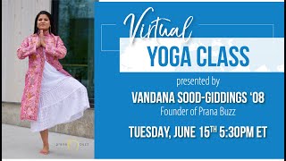 Virtual Yoga with Vandana Sood-Giddings ‘08, Founder of Prana Buzz