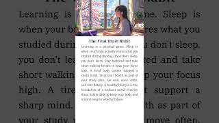 The Vital Brain Habit | Easy English Practice #englishspeaking #english #learnenglish #habits