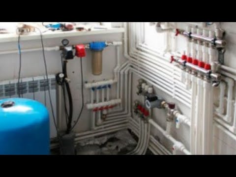 Монтаж сантехнически труб Installation of plumbing pipes