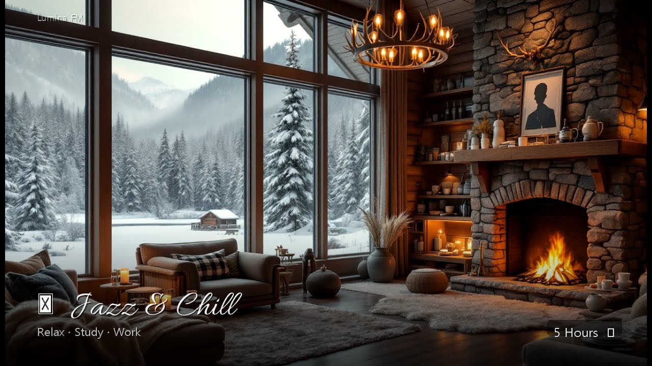 Soft Cabin Jazz ☕ Peaceful Piano for Sleep & Relaxation