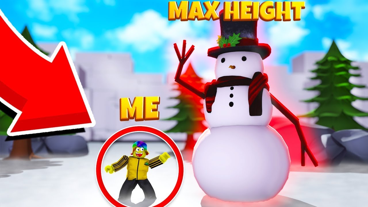 I Created The Tallest Snowman And He S Very Cool Roblox Snowman