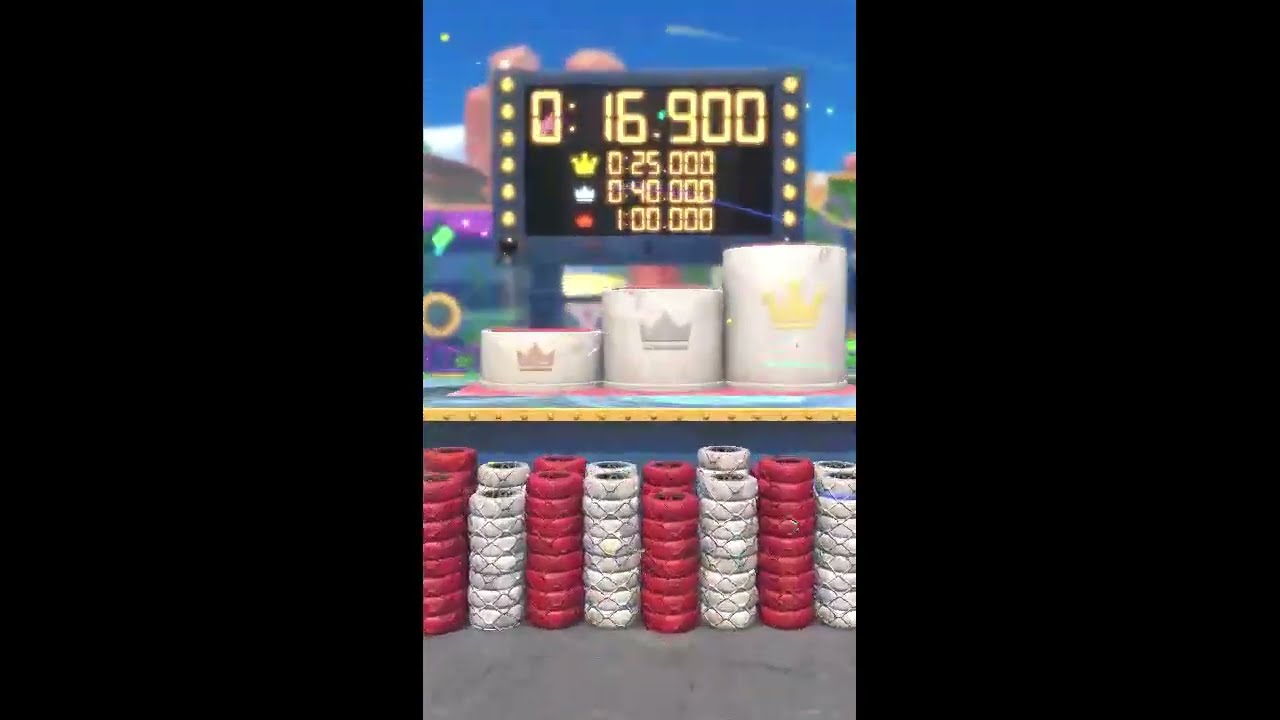 Kirby and the Forgotten Land Circuit Speedway (first race) in 16.900 seconds