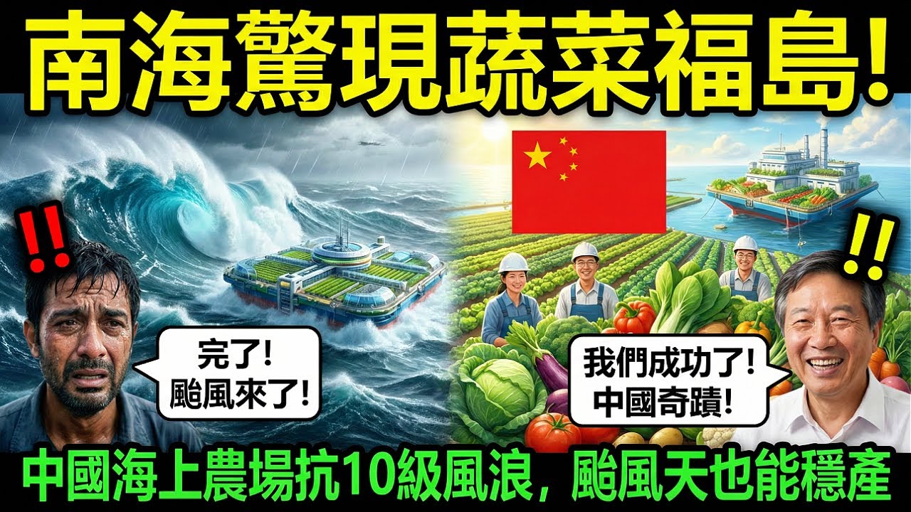 不敢信！中國人在南海狂濤裏種蔬菜，十級颱風沖不垮，外國人直呼不可能