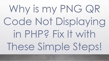 Why is my PNG QR Code Not Displaying in PHP? Fix It with These Simple Steps!