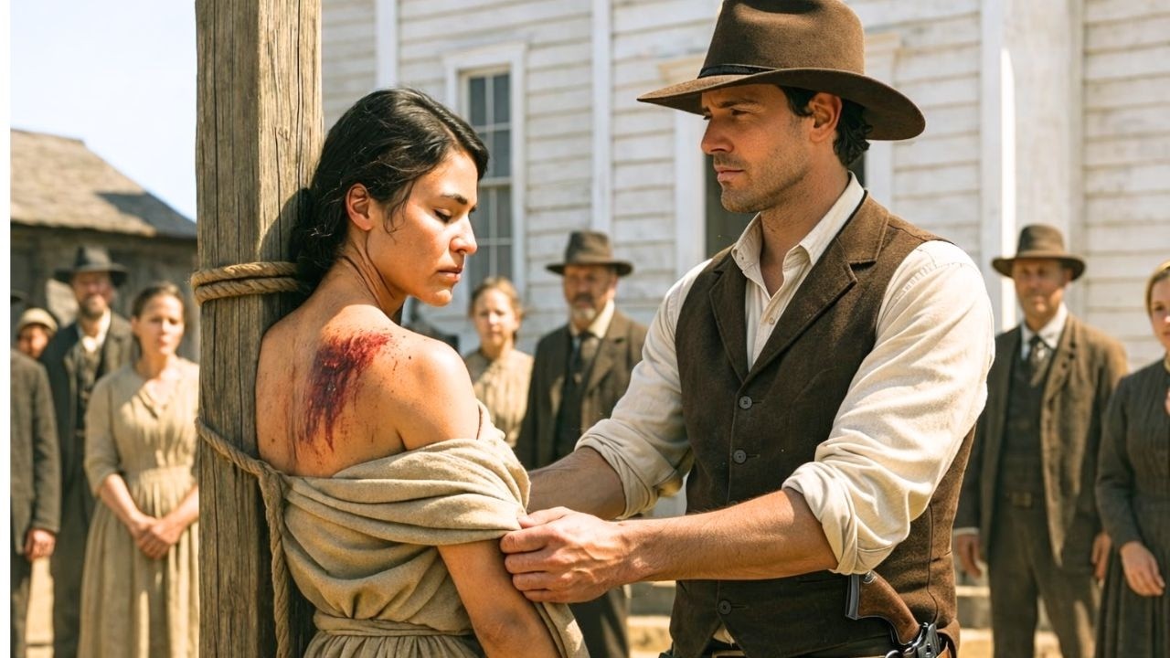 They Shamed Her Before the Church—Until a Silent Cowboy Lifted Her Without Fear