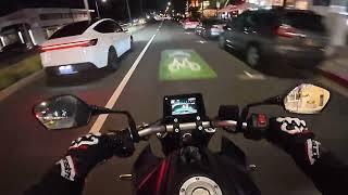 Yamaha MT-07 | Street Night Ride 004 | Raw Audio