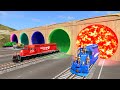 Train vs portal trap with game  beamng