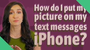 How do I put my picture on my text messages iPhone?