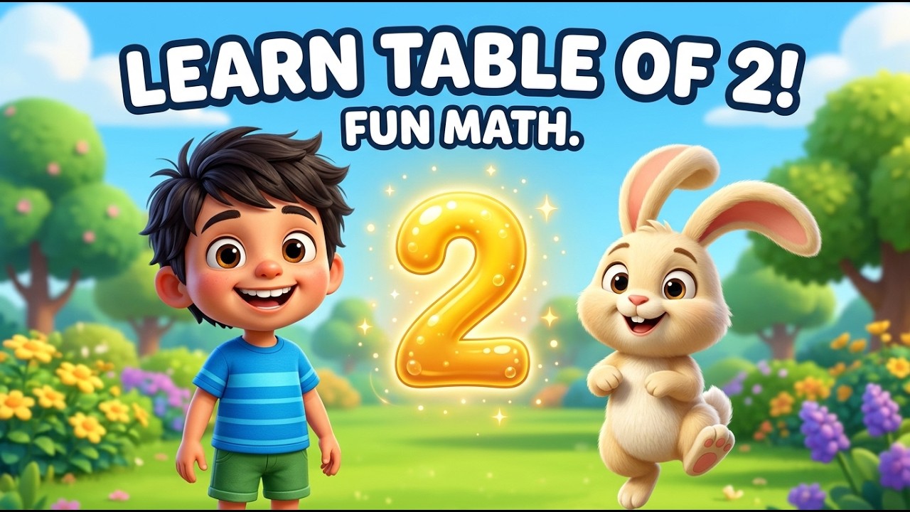 Learn Table of 2 for Kids | Multiplication Table of Two with Chintu ...