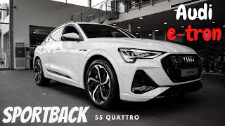 2022 Audi e-tron Sportback 55 Quattro S-Line (Glacier White) - Exterior & Interior | Cars by Vik