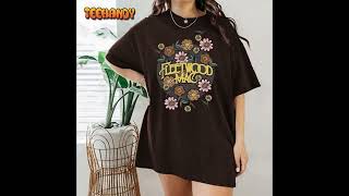 Fleetwood Mac T Shirt, Vintage Floral Retro Band Graphic Shirt