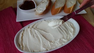 طريقة صنع جبنة للدهن في البيت بمكونين فقط أكثر من نصف كيلو/fromage frais