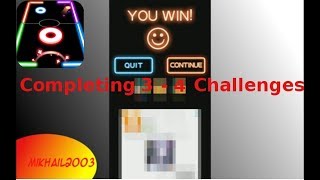 Finger Glow Hockey: Completing first 3 - 4 Challenges screenshot 5