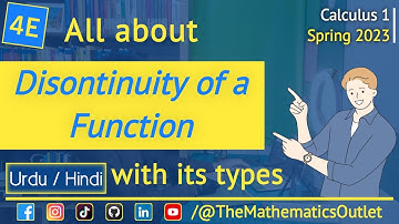 Discontinuous functions in urdu hindi | Types of discontinuous functions || Lec 4E