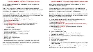 Android TV Box – Instrucciones de mantenimiento