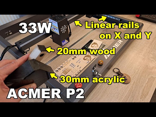 Acmer P2 33W - linear rails on both axis - YouTube