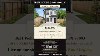 Houston Open House 🔥 New Build Duplex for Sale | $530K | Rental Income Opportunity
