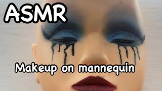 ASMR- Makeup on mannequin - Heymkgo makeup brushes- Gum Chewing + Soft Spoken screenshot 4