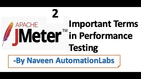 Common Important Terms used in Performance Testing - JMeter - Part 2