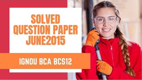 June 2015 BCS12 Basic Mathematics BCA IGNOU SolutionSet SelfStudies | #June2015 #bcs012 #bca #ignou