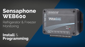 WEB600 Refrigerator and Freezer Alarm Installation and Programming