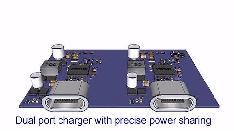 RTQ7880 USB-C Power Delivery dual port charger with Power Sharing
