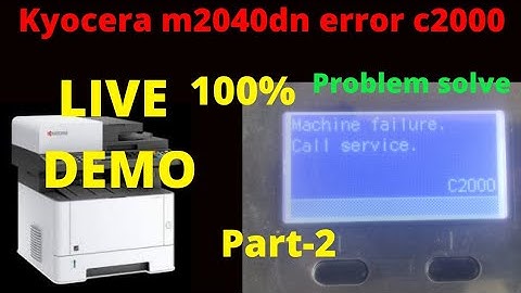 Kyocera m2040dn error c2000 clear कैसे करें? part-2 how to fuser filam change kaise kre ?