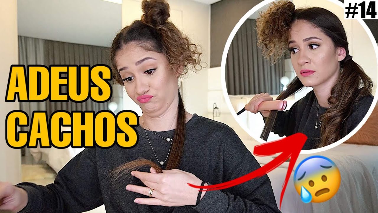 ALISEI MEU CABELO CACHEADO SOZINHA EM CASA! *quase deu ruim* 😰🔥