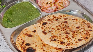 गाँव जैसी सत्तू की रोटी और चटपटी हरी चटनी | Sattu Roti Recipe | Green Chutney